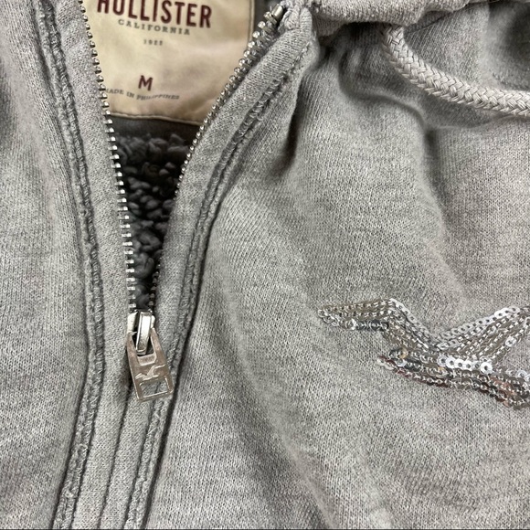Hollister Women’s Sherpa-Lined Full Zip Hoodie size: Medium - Picture 9 of 13